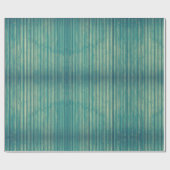 Aqua Grunge Stripes Packpapier (Flach)