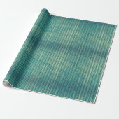 Aqua Grunge Stripes Packpapier (Ungerollt)