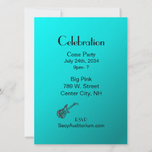 Aqua Guitar Party Einladung