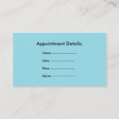 Aqua Hair Salon Karten mit Terminvereinbarung auf (Rückseite)