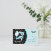 Aqua Hair Salon Karten mit Terminvereinbarung auf (Stehend Vorderseite)