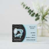 Aqua Hair Salon Visitenkarten Terminkarte (Stehend Vorderseite)