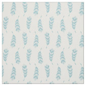 Aqua Hand bemalt Feather Muster Stoff (Muster)