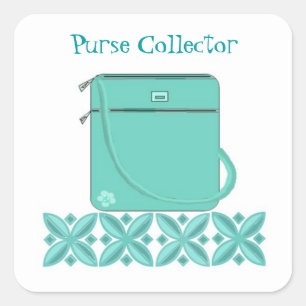Aqua-Handtasche mit süßem Spruch Quadratischer Aufkleber