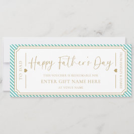 Aqua Happy Vatertag Gutscheinkarte Einladung