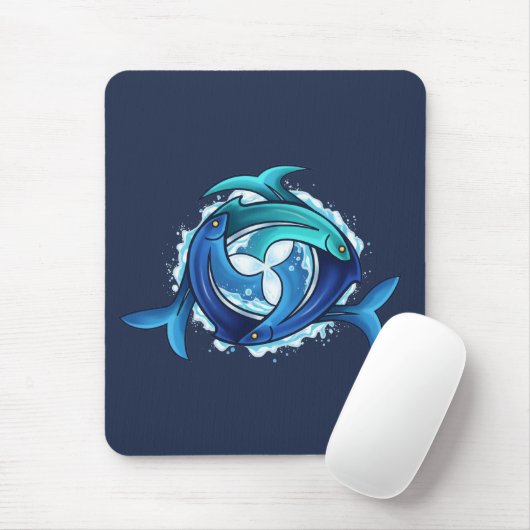 Aqua Harmony: Dreifaltigkeit der miteinander verbu Mousepad (Mit Mouse)