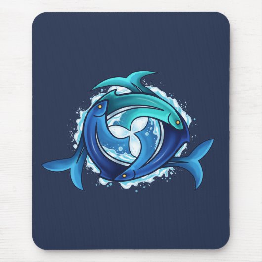 Aqua Harmony: Dreifaltigkeit der miteinander verbu Mousepad (Vorne)