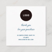 Aqua Heart Arch Juwelenpflege - Hilfe Quadratische Visitenkarte (Rückseite)