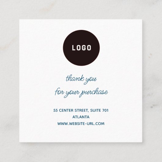 Aqua Heart Arch Juwelenpflege - Hilfe Quadratische Visitenkarte (Rückseite)