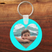 Aqua Heart Foto Vorlage Schlüsselanhänger (Vorderseite)