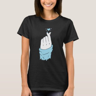 Aqua Heart Hands Männer Liebe Grafik T-Shirt