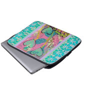 Aqua Hearts Laptopschutzhülle (Vorne Knopf)
