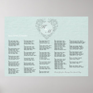 Aqua HeartyChic Poster