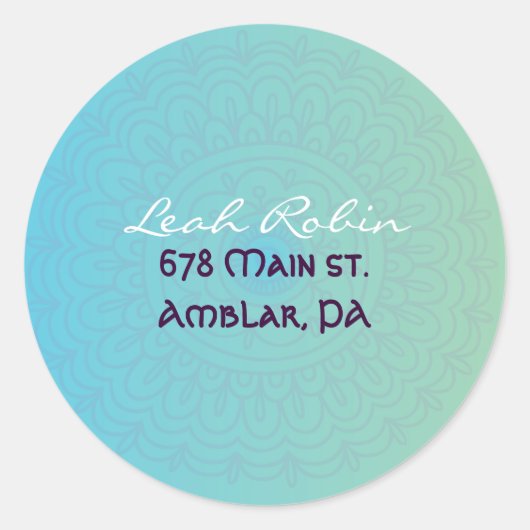 Aqua HEMSA HAND GOD Bat Mitzvah Sticker Siegel (Vorderseite)