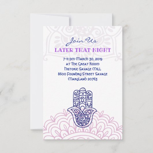 Aqua HEMSA Party Card für Beth Einladung (Vorderseite)