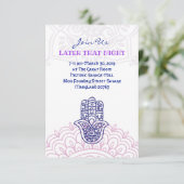 Aqua HEMSA Party Card für Beth Einladung (Stehend Vorderseite)