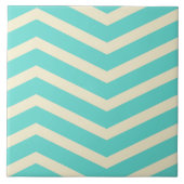 Aqua Herringbone Pattern Fliese (Vorderseite)