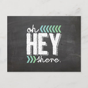 Aqua Hey Da Kalkboard Postkarte