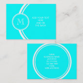 Aqua High End Personalisiert Visitenkarte (Vorne/Hinten)
