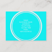 Aqua High End Personalisiert Visitenkarte (Rückseite)