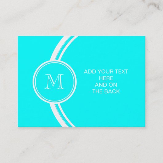 Aqua High End Personalisiert Visitenkarte (Vorderseite)