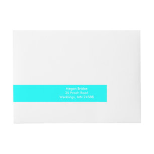 Aqua High Quality Color Design Rundum-Adressaufkleber