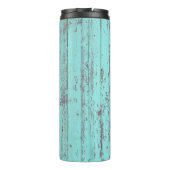 Aqua-Hintergrund Thermosbecher (Rückseite)