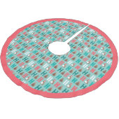 Aqua Ho Ho Ho Armadillo Polyester Weihnachtsbaumdecke (Schrägansicht)