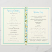 Aqua, Hochzeitsprogramm für gelbe Blumenbeete (Rückseite)