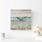 Aqua Horizon Quadratische Wanduhr (Zuhause)