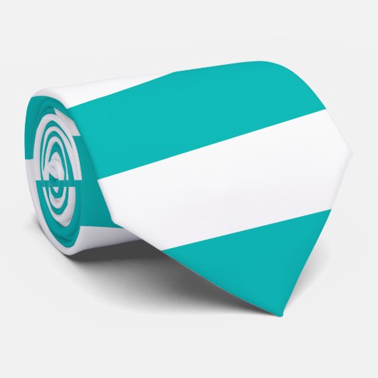 Aqua-horizontale Streifen Krawatte (Gerollt)