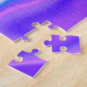 Aqua Hot Pink Iridescent Ombre Puzzle (Seite)