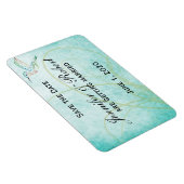 Aqua Hummingbird Wasserfarbe Save the Date Magnet (Rechte Seite)