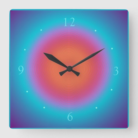 Aqua Illuminiert orange rosa Design > Wanduhren (Vorderseite)