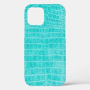 Aqua Imitats Crocodile Leather Case-Mate iPhone Hülle