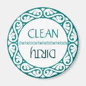 Aqua Infinity Scroll Pattern Magnet (Vorne)