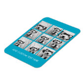 Aqua Instagram FotoCollage mit 9 quadratischen Fot Magnet (Linke Seite)