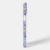 Aqua-Iris-Leopardendruck mit Monogramm Case-Mate iPhone Hülle (Rückseite / Rechts)