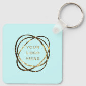 Aqua Jade für stilvolle Business-Logos Schlüsselanhänger (Rückseite)