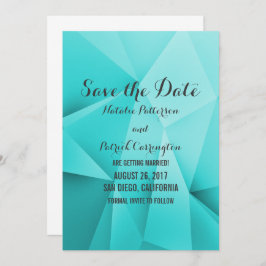 Aqua Jewel Tones Save the Date einladen Einladung