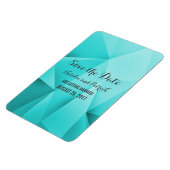 Aqua Jewel Tones Save the Date Flexi Magnet (Linke Seite)