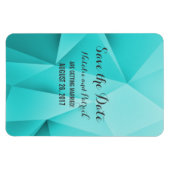Aqua Jewel Tones Save the Date Flexi Magnet (Horizontal)