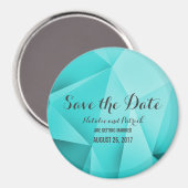 Aqua Jewel Tones Save the Date Magnet (Vorderseite/Rückseite)