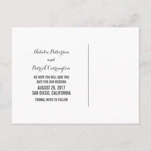 Aqua Jewel Tones Save the Date Postcard Ankündigungspostkarte (Rückseite)