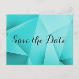 Aqua Jewel Tones Save the Date Postcard Ankündigungspostkarte