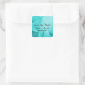 Aqua Jewel Tones Save the Date Stickers (Tasche)