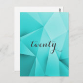 Aqua Jewel Tones Tischnummer Postcard (Vorne/Hinten)