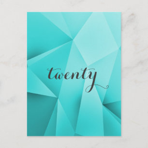 Aqua Jewel Tones Tischnummer Postcard