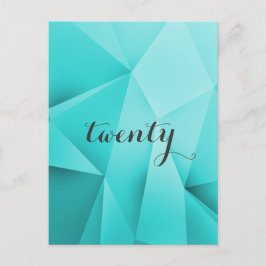 Aqua Jewel Tones Tischnummer Postcard