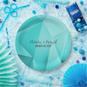 Aqua Jewel Tones Wedding Paper Teller (Party)